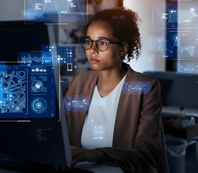 lady working on computer