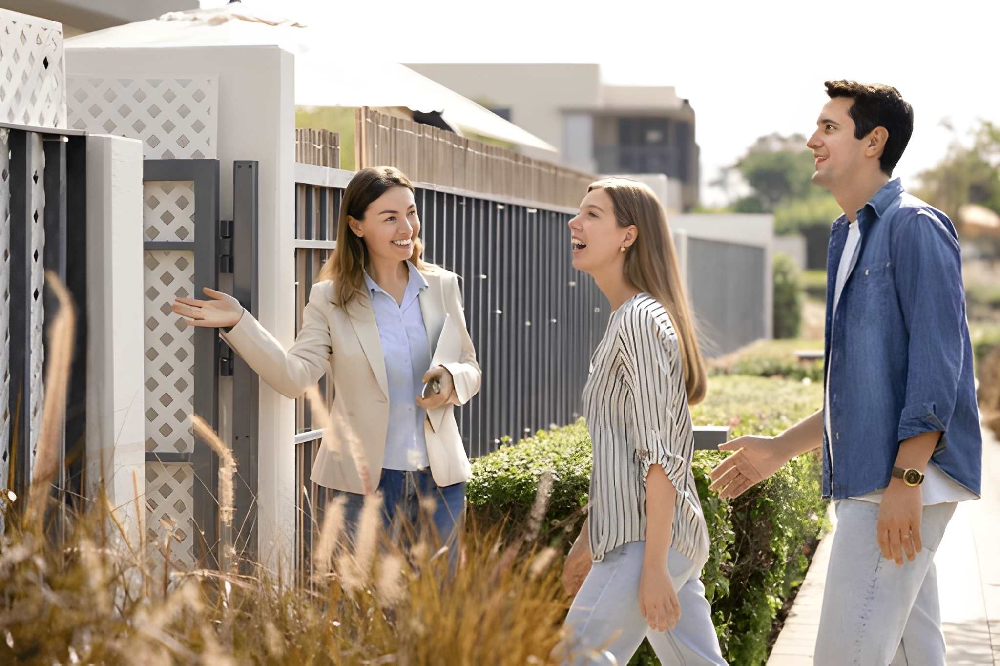 real estate agent with a couple